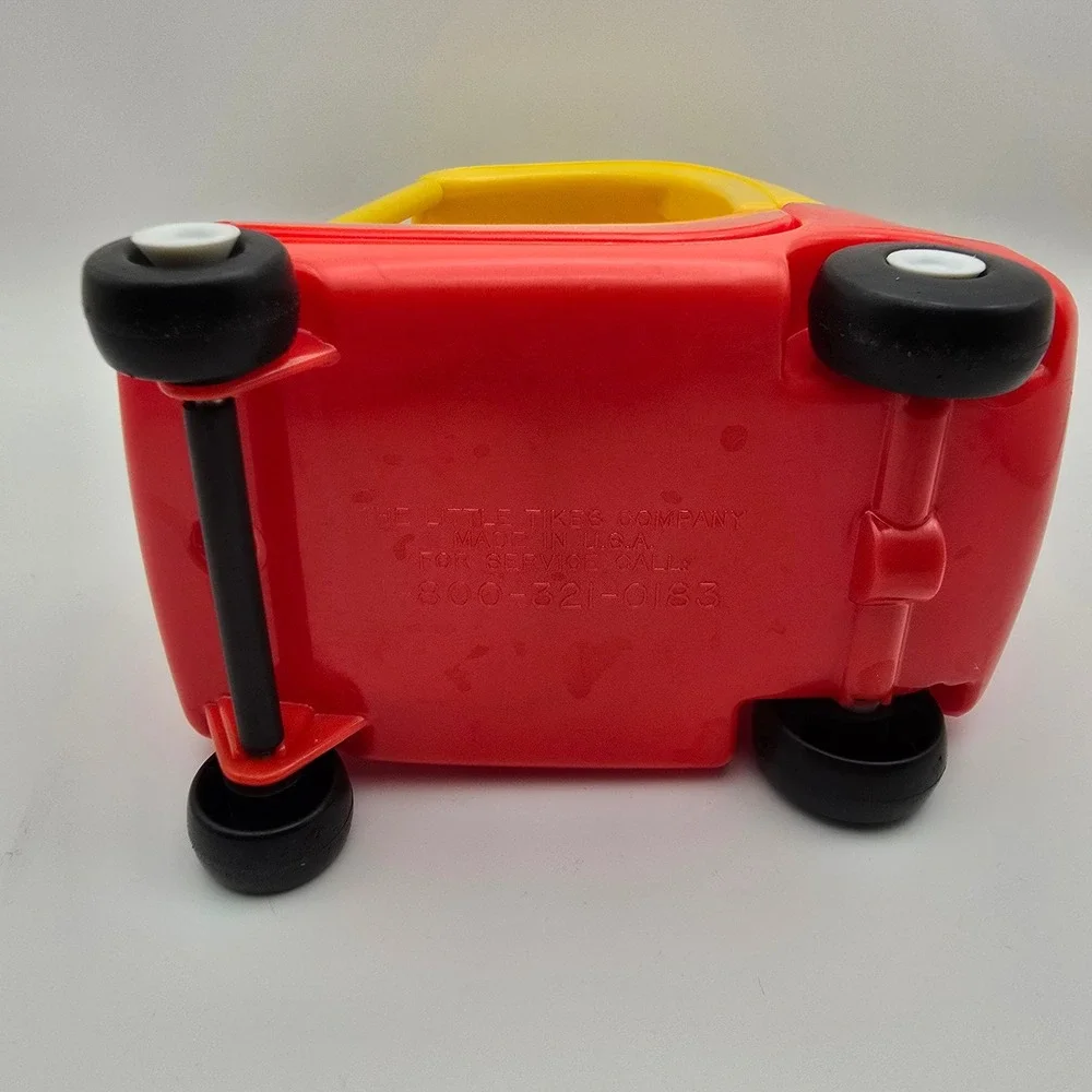 Vintage Little Tikes Dollhouse Cozy Coupe Car  Miniature Toy Red Yellow Black